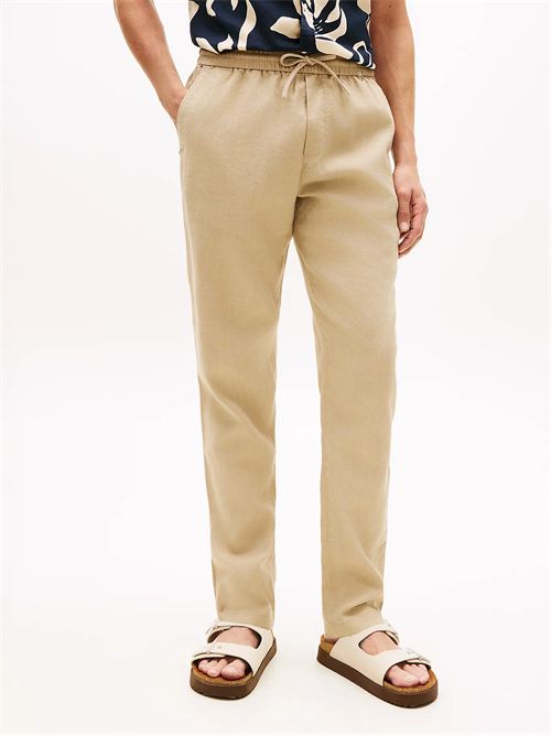 Pantaloni chino Harlem in misto lino TOMMY HILFIGER | MW0MW42336/AEG